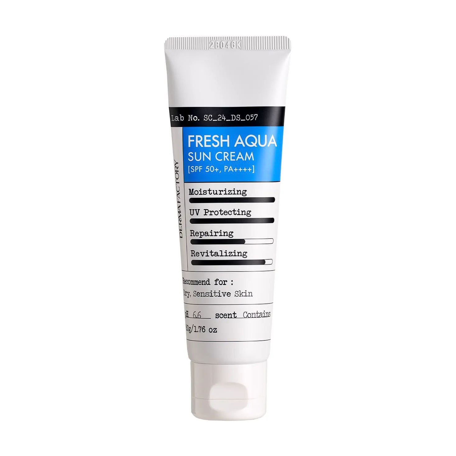 Зволожувальний сонцезахисний крем для обличчя Derma Factory Fresh Aqua Sun Cream, SPF 50+ PA++++, 50 мл